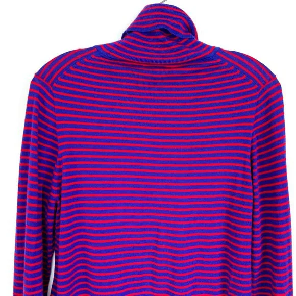 J. Crew 100% Merino Wool Striped Turtleneck Sweater Size XL - Picture 6 of 16